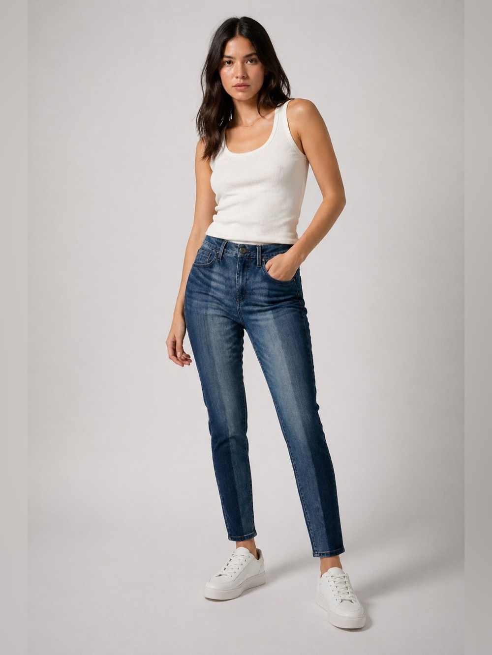 Seven7 Limited Edition Mid Rise Skinny Jeans Size 8 (28)– 2-Tone Slimming Wash